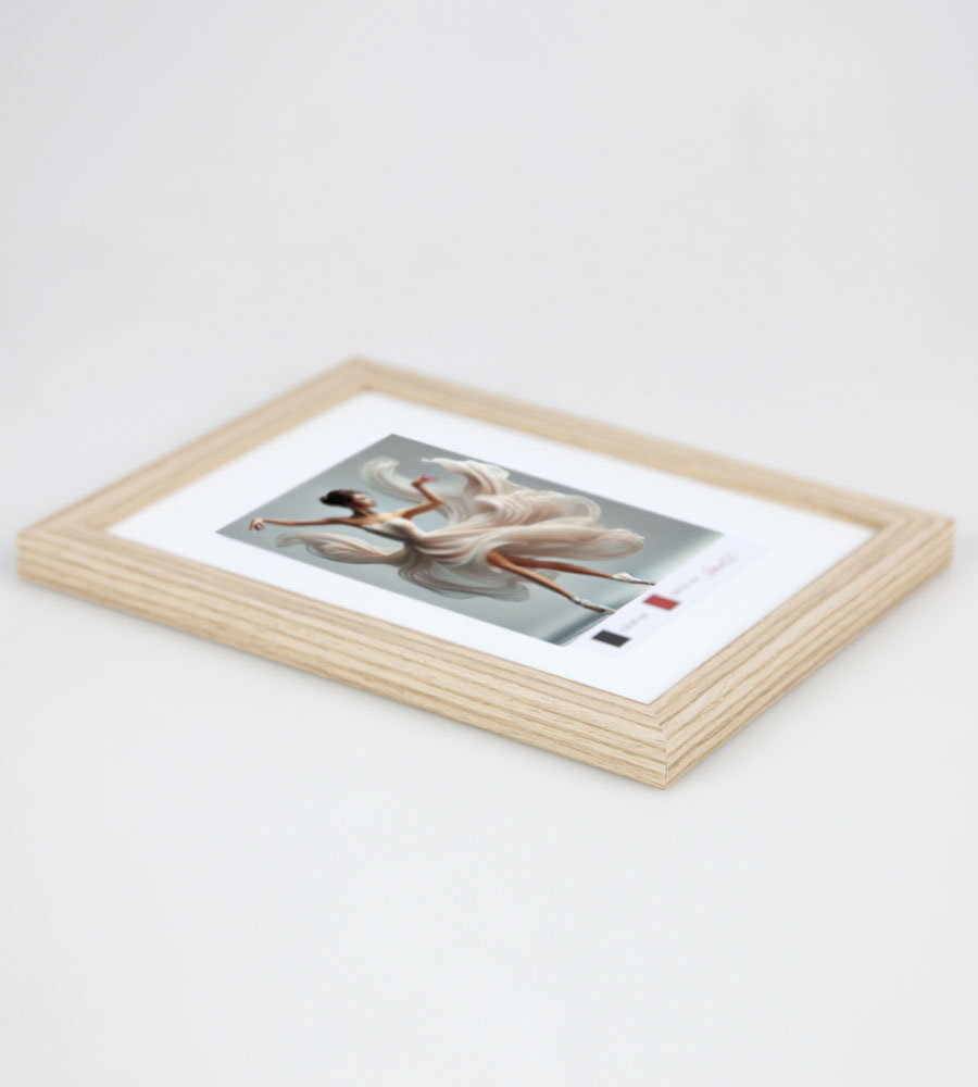 Holzbilderrahmen mit Passepartout Elegantes Design Foto Rahmen Collage Wanddeko HR-5 Poster -
