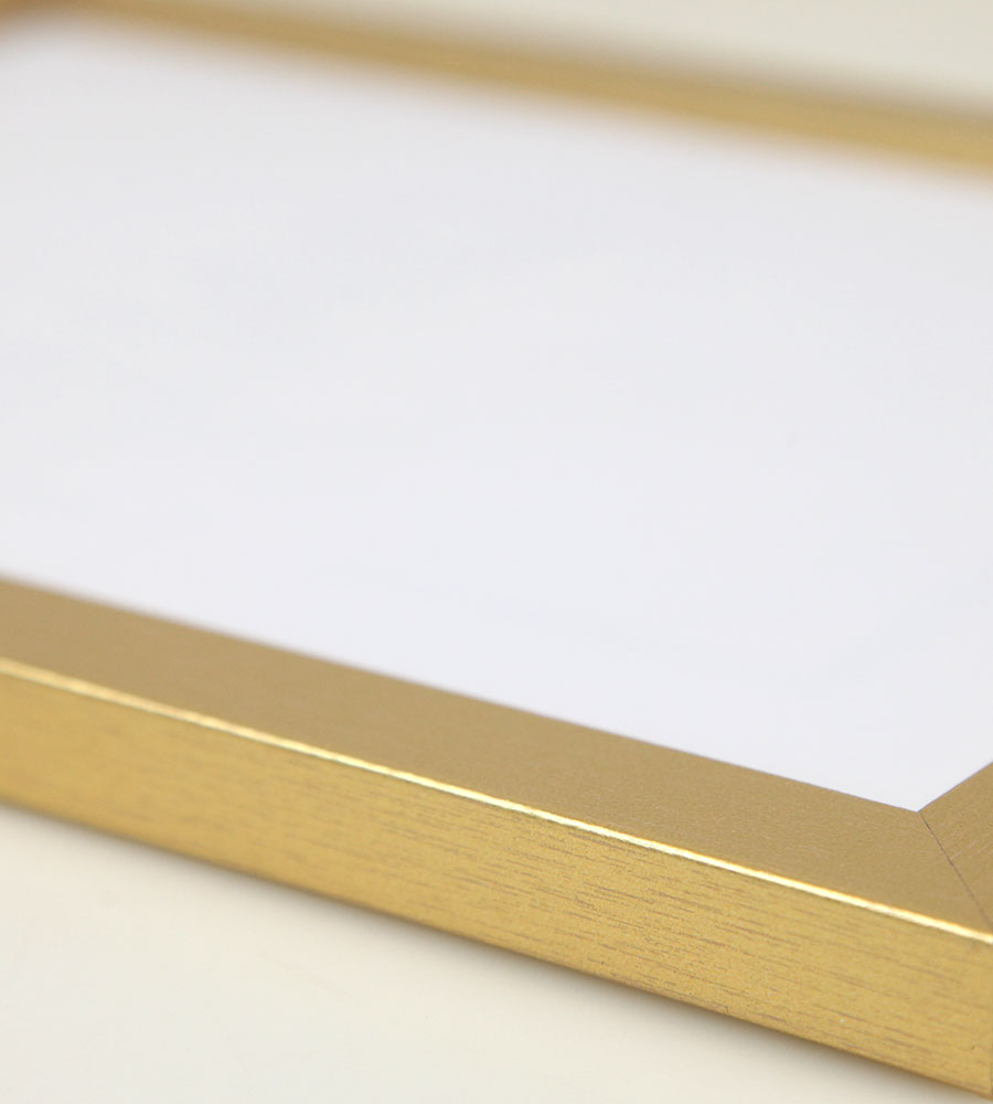Bilderrahmen Hekla Holzrahmen Posterrahmen Picture Frame Collage Poster Foto Rahmen - Farbe: Gold | Format: 50x70
