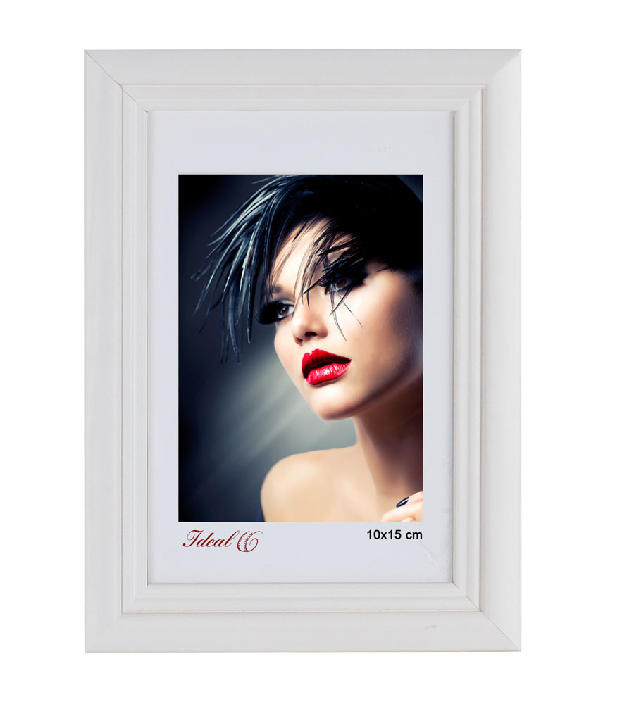 Artos Holz Bilderrahmen Acrylglas Plexi Lifestyle Foto Rahmen Collage Wanddeko Poster - Farbe: Weiß | Format: 10x15