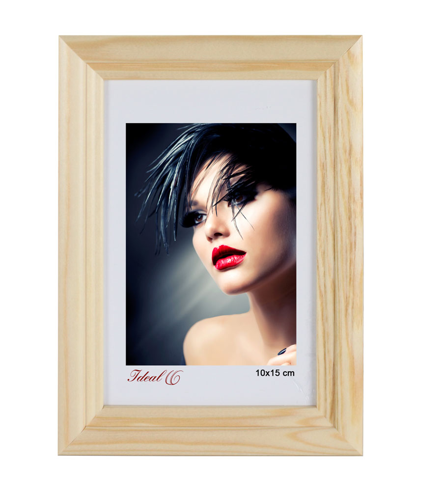 Artos Holz Bilderrahmen Acrylglas Plexi Lifestyle Foto Rahmen Collage Wanddeko Poster - Farbe: Natur | Format: 10x15