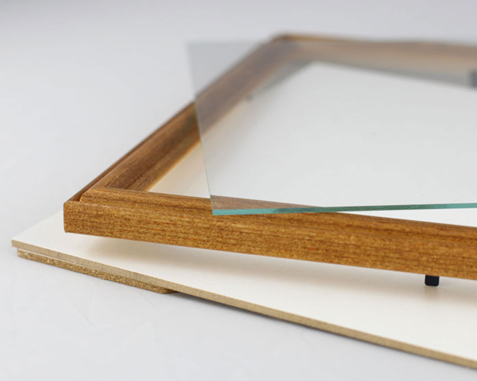 Leano Bilderrahmen aus Holz – Fotorahmen mit Klarglas & Flexipins | Wanddeko & Collage-Rahmen S190 - Farbe: Eiche | Format: 30x45