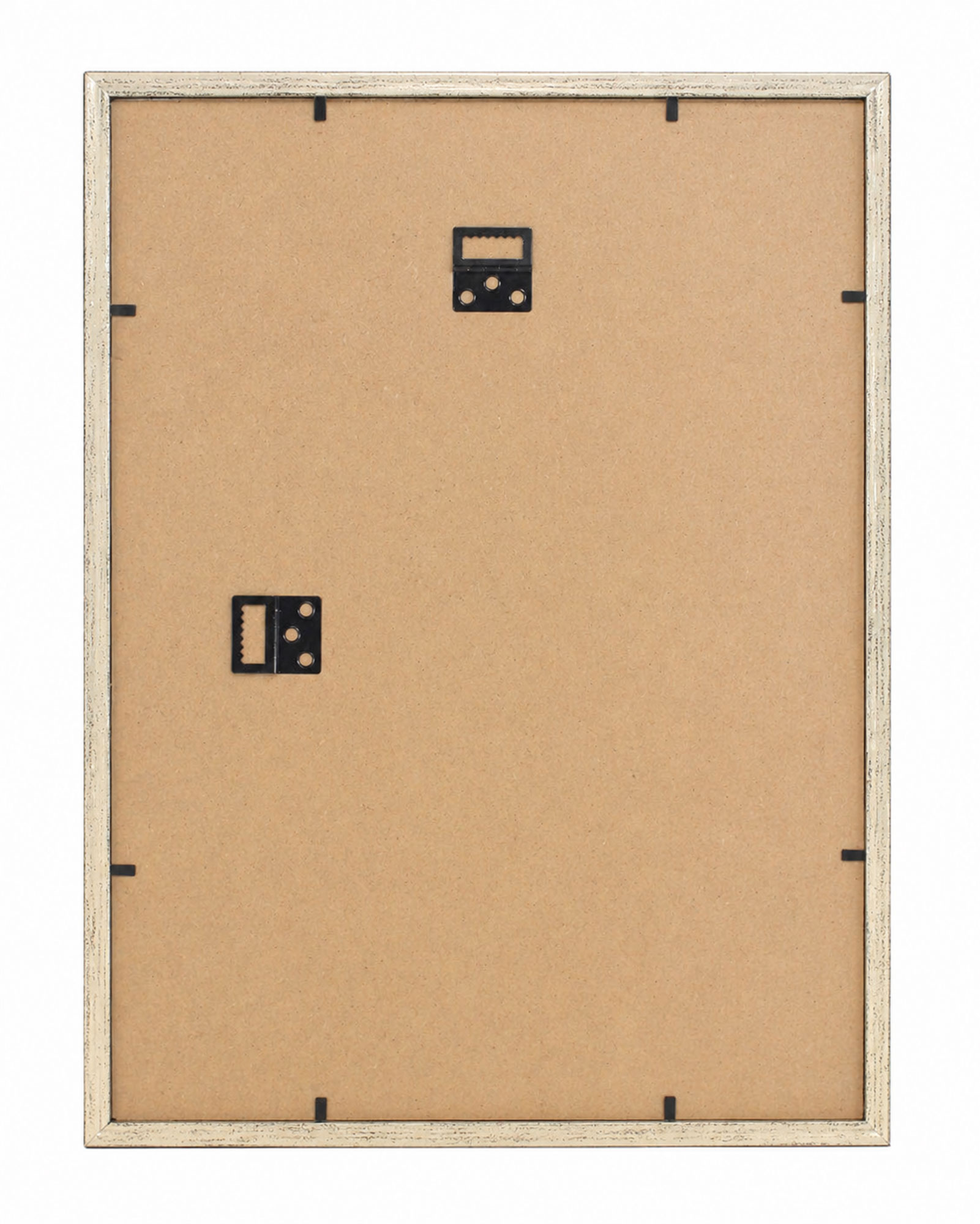 3D Objektrahmen Bilderrahmen mit Passepartout & gehärtetem Glas Holz MDF Rahmen Foto Poster - Farbe: Silber-Antik | Format: 30x40