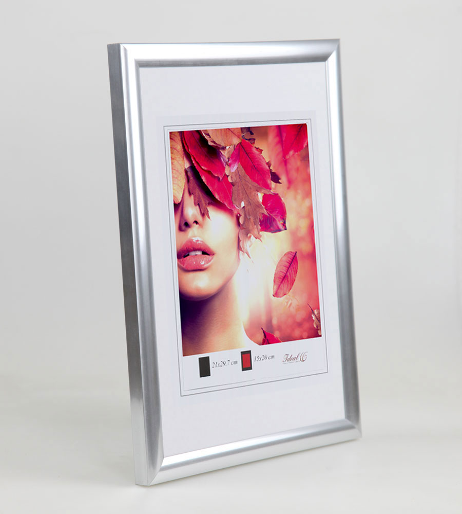 3er 5er Pack Art Line Kunststoff Bilderrahmen Wanddeko Collage Poster Fotorahmen Bildträger - Pack: 5er | Farbe: Silber | Format: 50x50