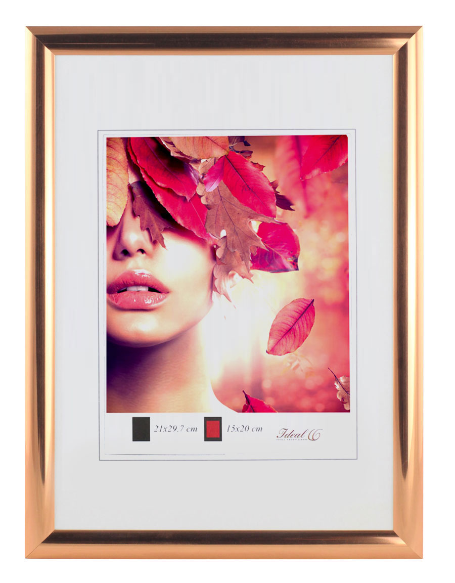 3er 5er Pack Art Line Kunststoff Bilderrahmen Wanddeko Collage Poster Fotorahmen Bildträger - Pack: 5er | Farbe: Rose Gold | Format: 40x40