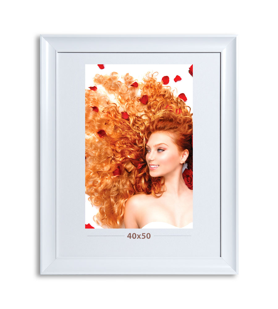 Bilderrahmen Lifestyle Foto Rahmen Collage quadratisch Wanddeko Poster 40D - Farbe: Weiss | Format: 40x50