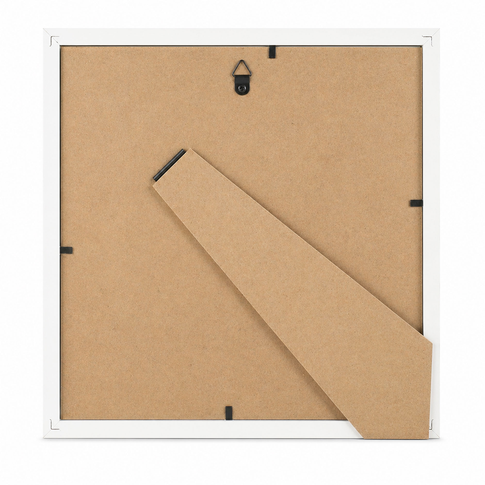 3D Objektrahmen Bilderrahmen mit Passepartout & gehärtetem Glas Holz MDF Rahmen Foto Poster - Farbe: Weiß | Format: 23x23
