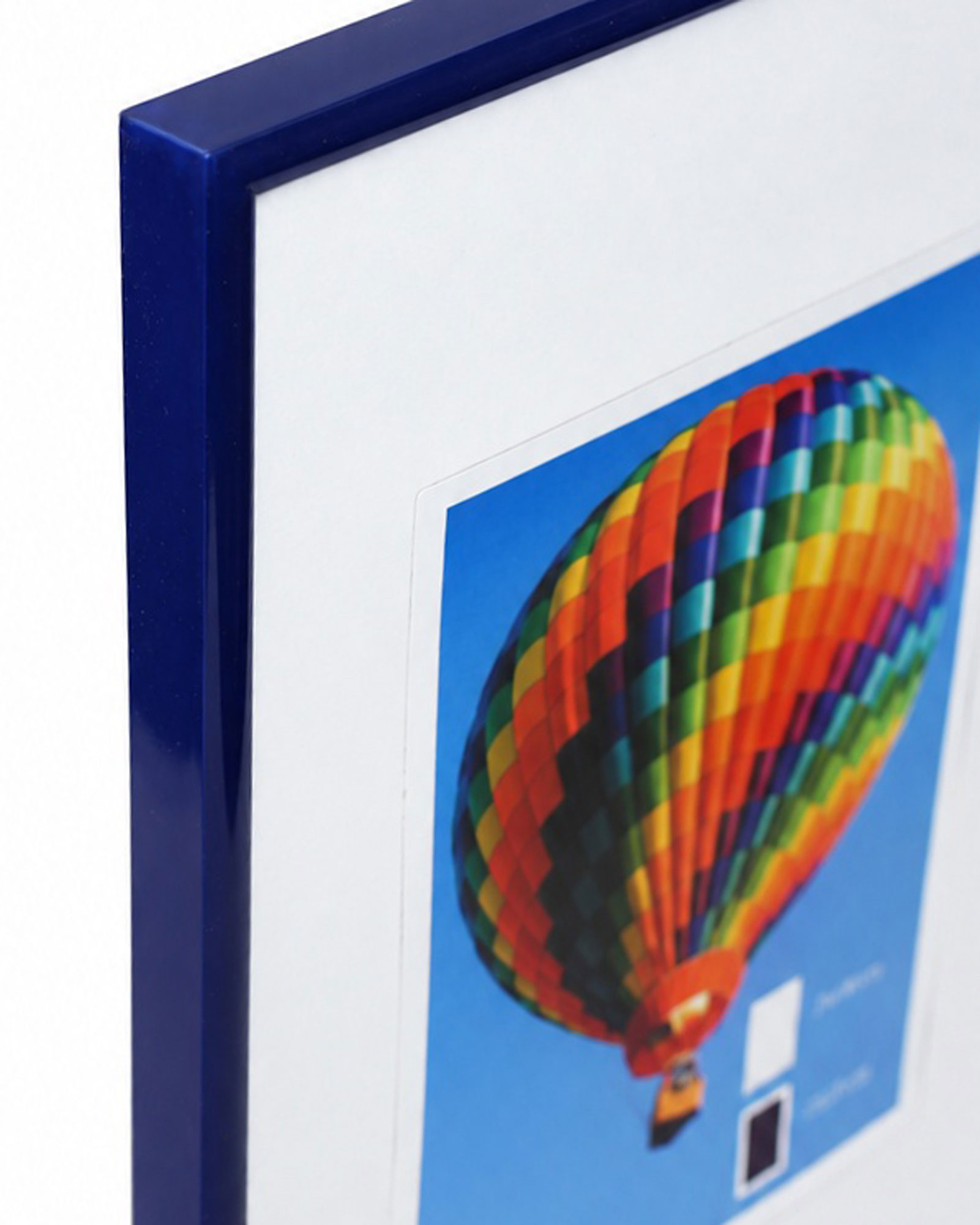 New Lifestyle Kunststoff Bilderrahmen Kunststoffrahmen Bildhalter Bildträger - Farbe: Blau | Format: 40x40