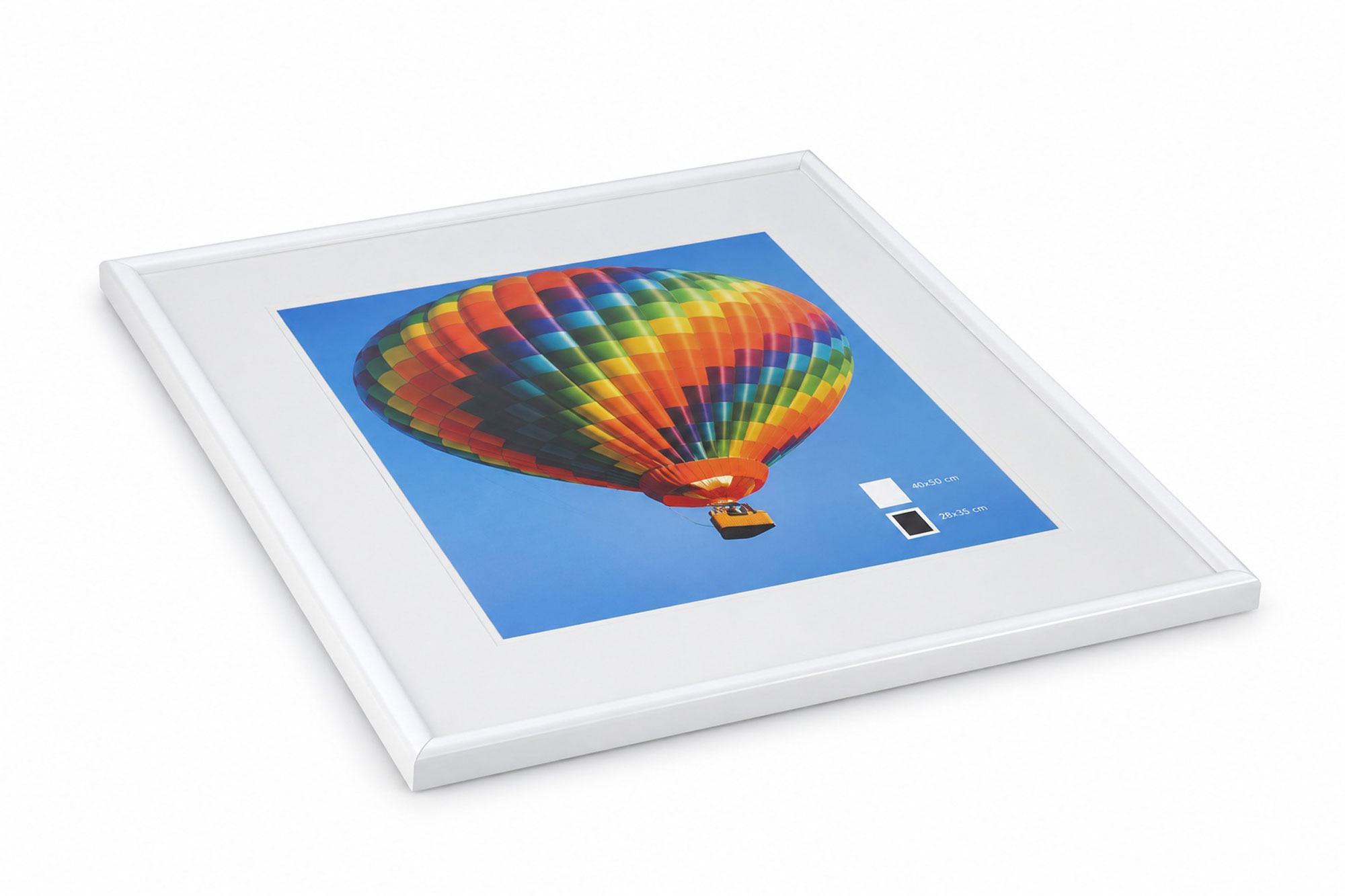 New Lifestyle Kunststoff Bilderrahmen Kunststoffrahmen Bildhalter Bildträger - Farbe: Weiß | Format: 40x50
