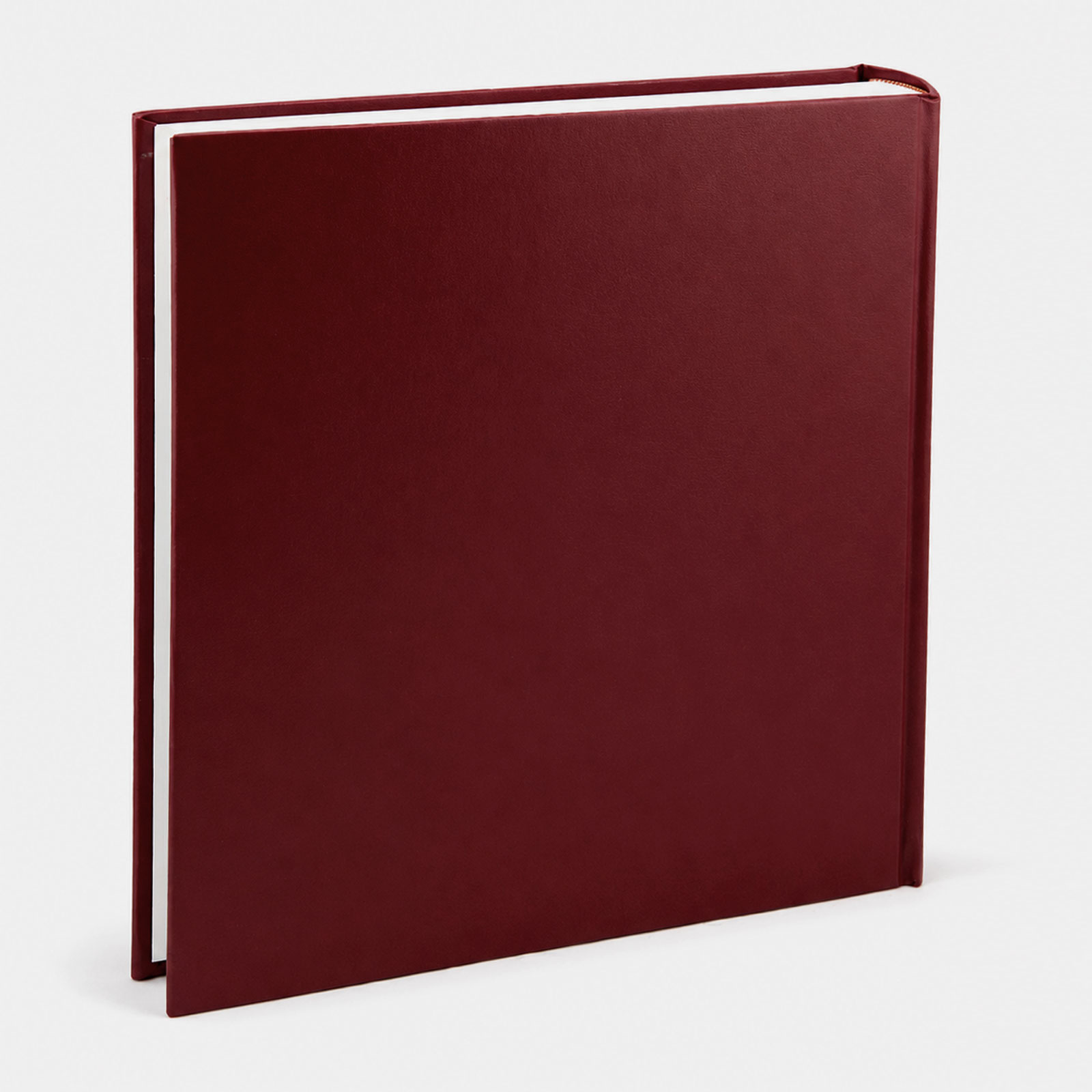 Classic Fotoalbum Tradition 30x30 cm – Jumbo Buchalbum mit 100 weißen Seiten, 50 Blatt, Pergaminschutzblätter, Vinyleinband, Fotobuch - Farbe: Rot