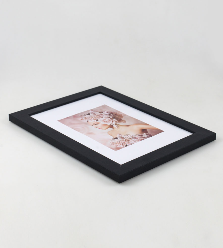 Pack Set Holz Bilderrahmen Foto Plexi Rahmen Acryl Collage Wanddeko Poster S215 - Farbe: Schwarz | Format: 21x29,7 DIN A4 | Pack: 3