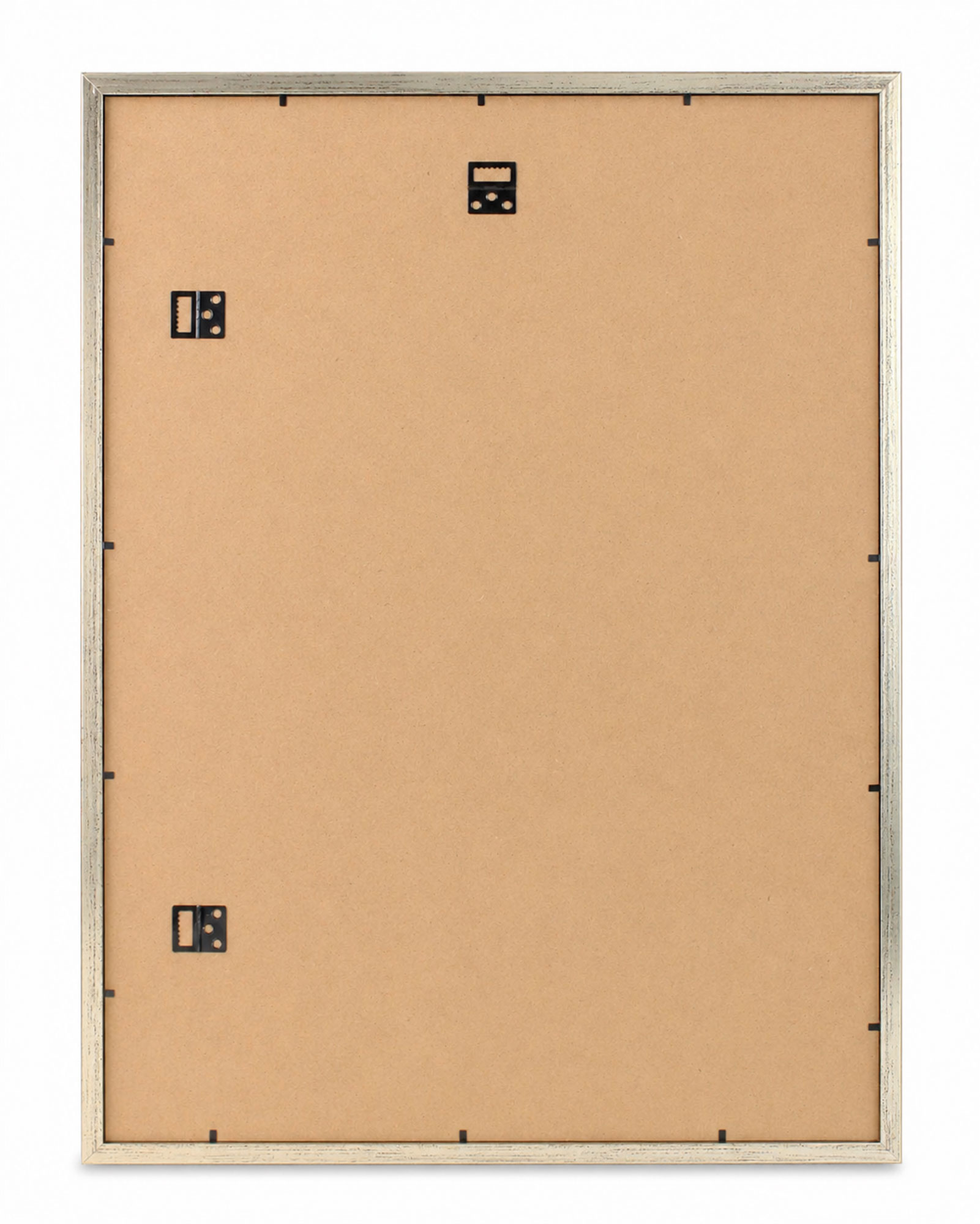 3D Objektrahmen Bilderrahmen mit Passepartout & gehärtetem Glas Holz MDF Rahmen Foto Poster - Farbe: Silber-Antik | Format: 50x70