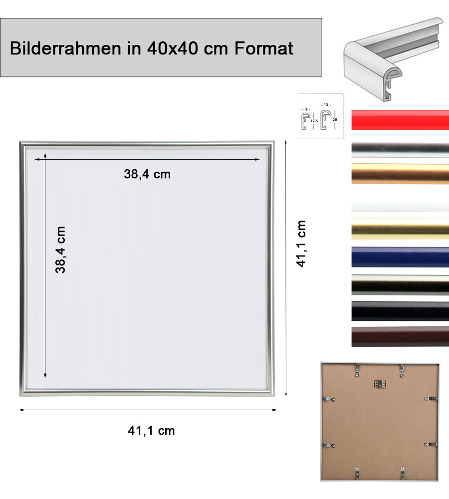 New Lifestyle Set Bilderrahmen Wanddeko Collage Poster Rahmen 2er 3er 5er Pack - Pack: 3er | Farbe: Weiß | Format: 40x40