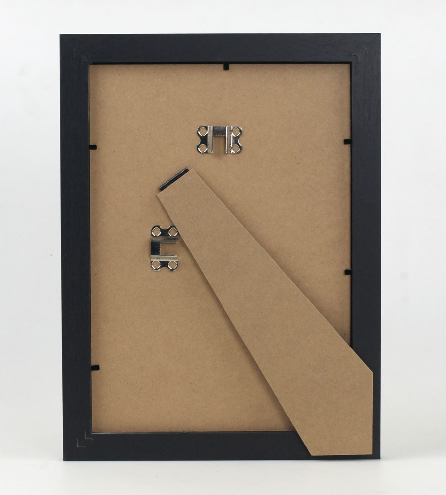 Pack Set Holz Bilderrahmen Foto Plexi Rahmen Acryl Collage Wanddeko Poster S215 - Farbe: Schwarz | Format: 21x29,7 DIN A4 | Pack: 5