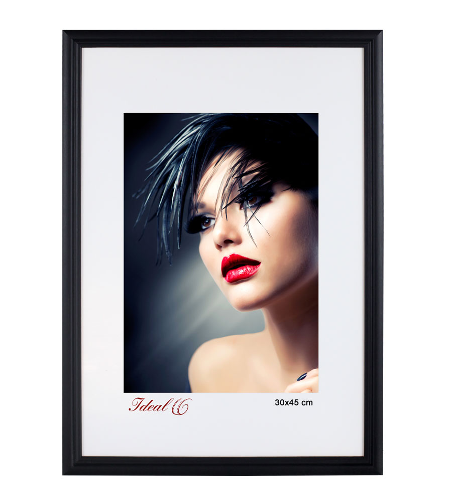 Artos Holz Bilderrahmen Acrylglas Plexi Lifestyle Foto Rahmen Collage Wanddeko Poster - Farbe: Schwarz | Format: 30x45