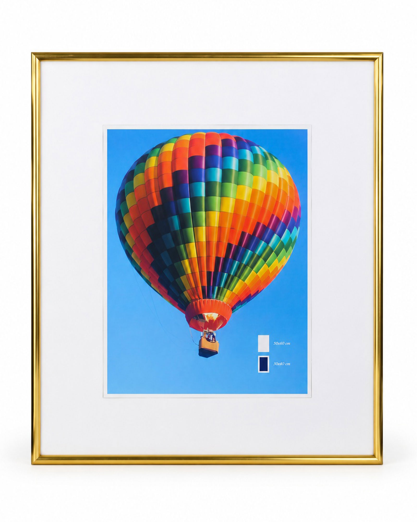 New Lifestyle Kunststoff Bilderrahmen Kunststoffrahmen Bildhalter Bildträger - Farbe: Gold | Format: 50x60