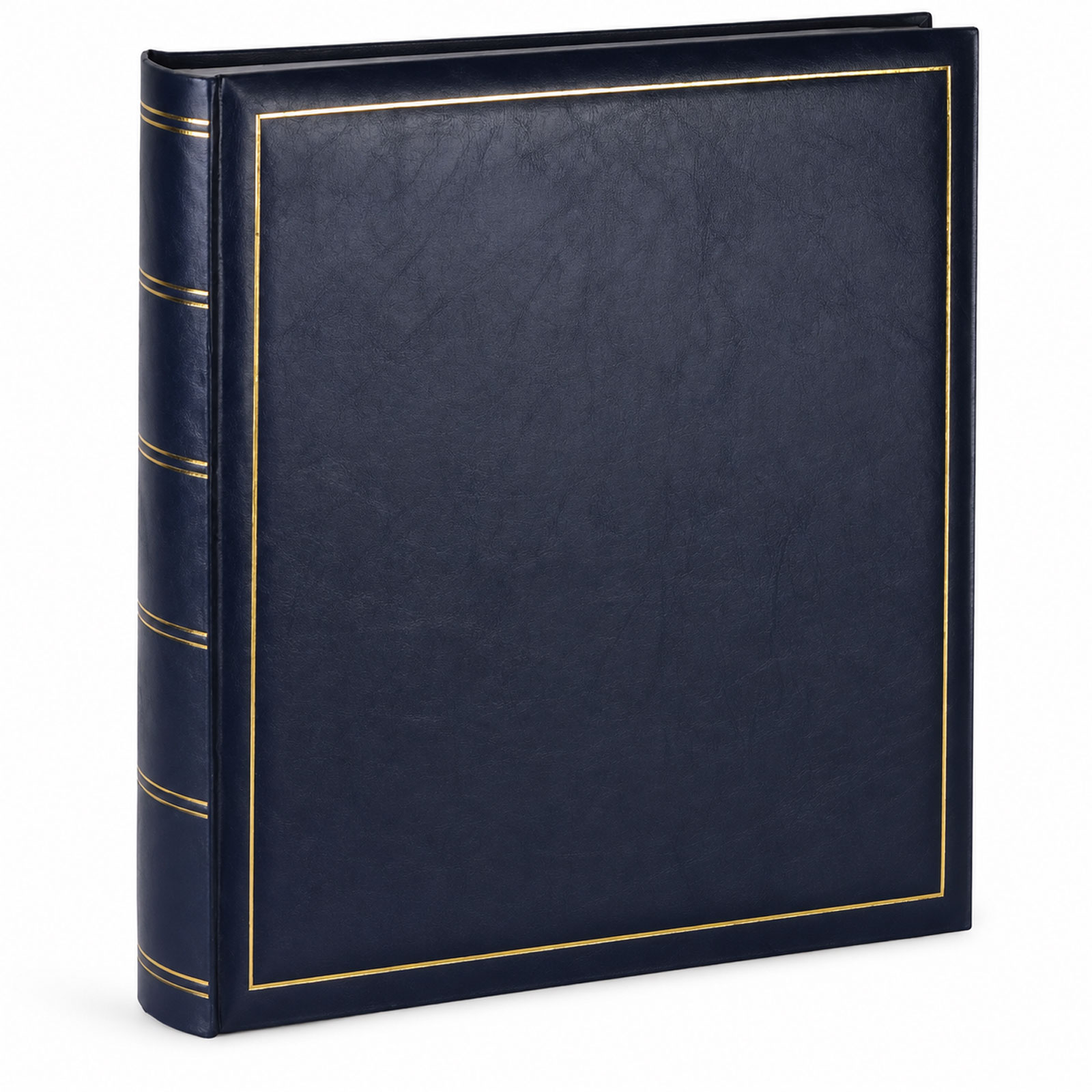 Classic Fotoalbum Tradition 30x30 cm – Jumbo Buchalbum mit 100 weißen Seiten, 50 Blatt, Pergaminschutzblätter, Vinyleinband, Fotobuch - Farbe: Blau
