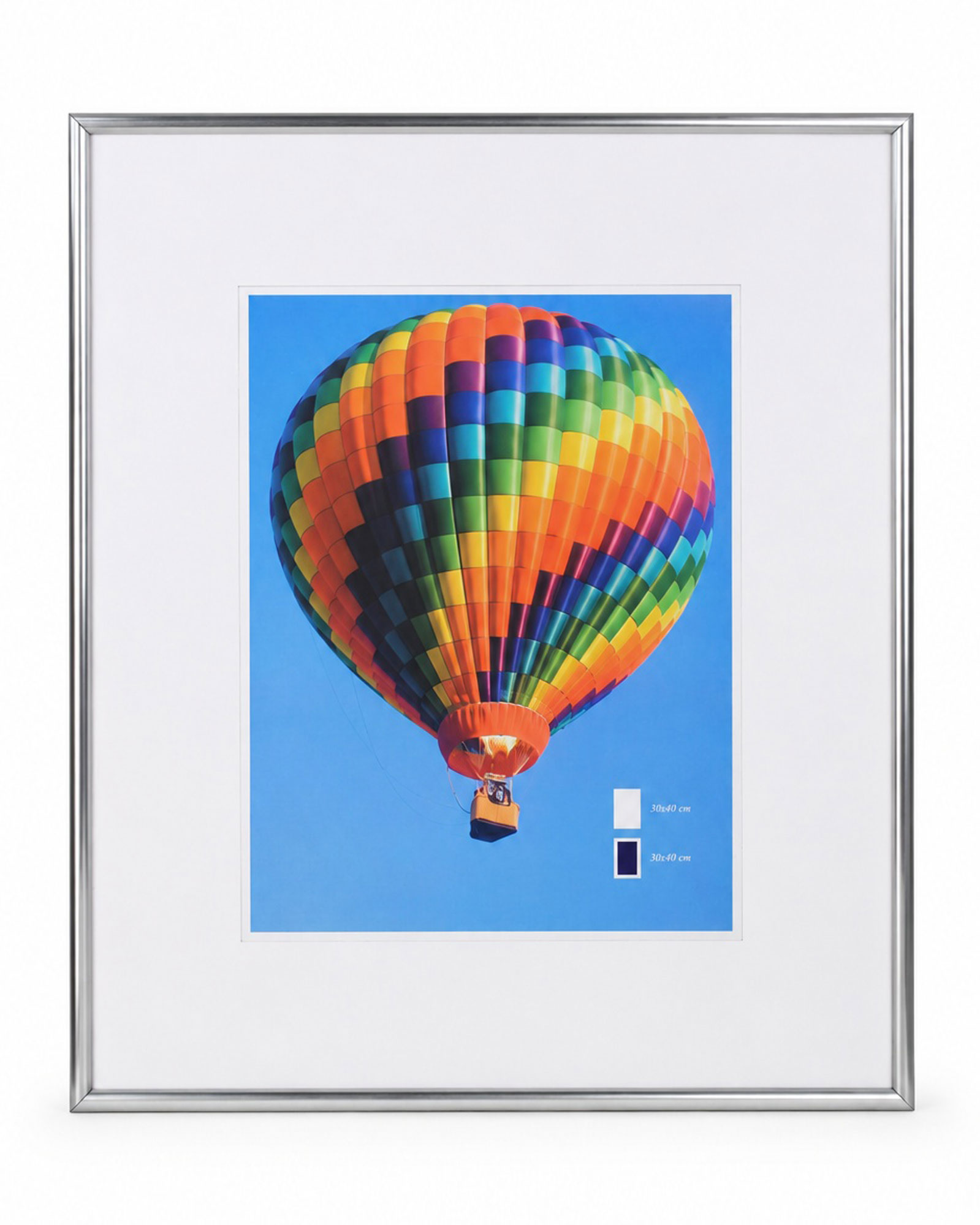 New Lifestyle Kunststoff Bilderrahmen Kunststoffrahmen Bildhalter Bildträger - Farbe: Silber | Format: 50x60