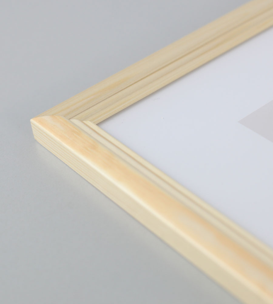 Artos Holz Bilderrahmen Acrylglas Plexi Lifestyle Foto Rahmen Collage Wanddeko Poster - Farbe: Natur | Format: 50x70