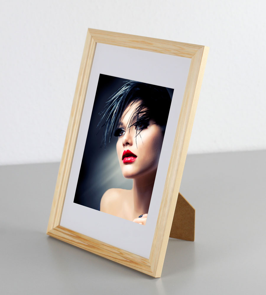 Artos Holz Bilderrahmen Acrylglas Plexi Lifestyle Foto Rahmen Collage Wanddeko Poster - Farbe: Natur | Format: 20x30
