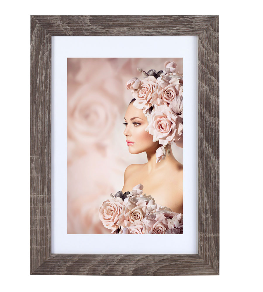 Bilderrahmen Holz Rahmen Plexi Acryl Collage Wanddeko Poster quadratisch S215 - Farbe: Eiche Hell | Format: 20x30