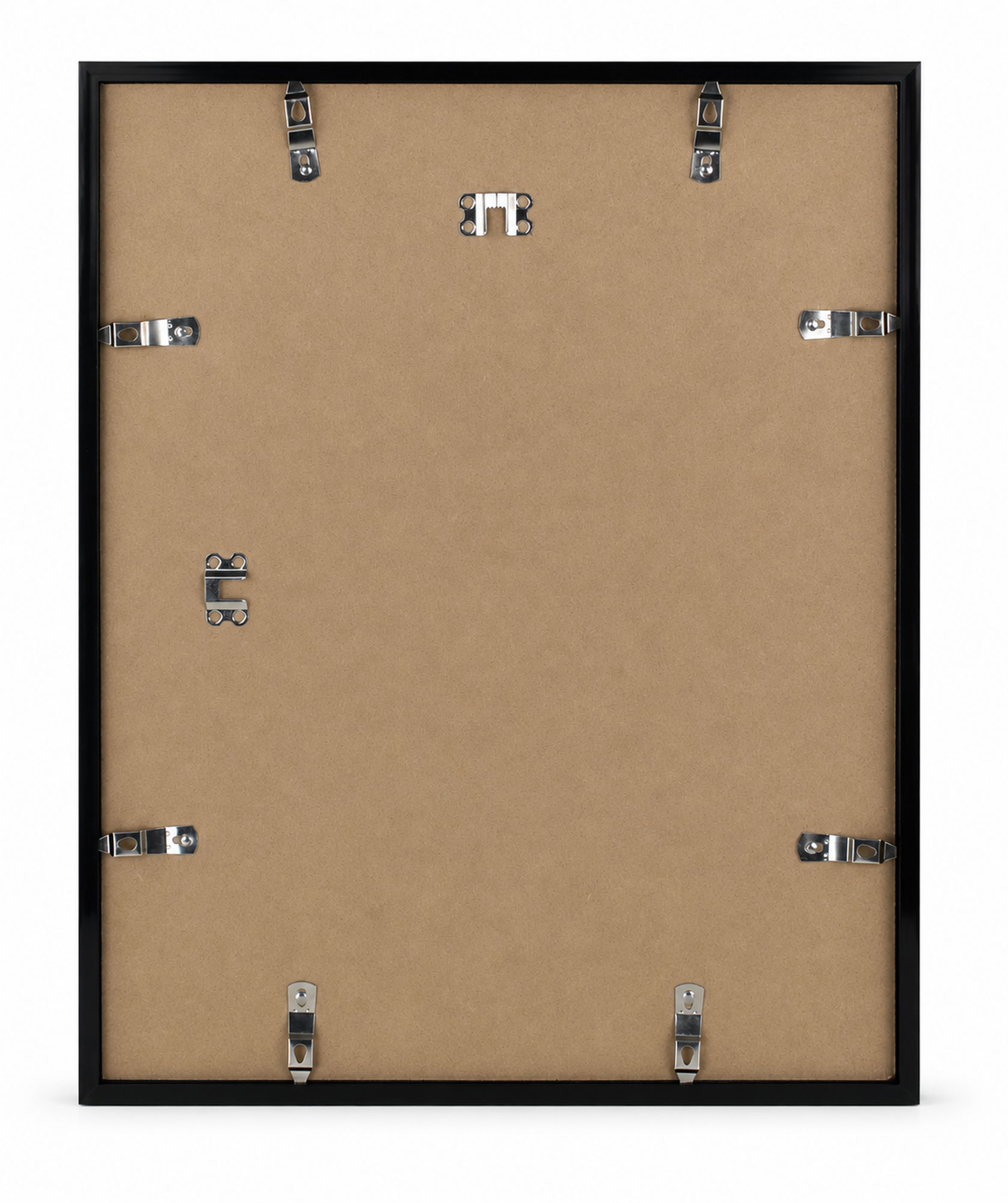 Kunststoff Bilderrahmen Modern Style mit gehärtetem Glas & Passepartout Blockprofil Collage Foto Rahmen Wanddeko für Fotowand - Farbe: Schwarz | Format: 40x50 | Pack: 3