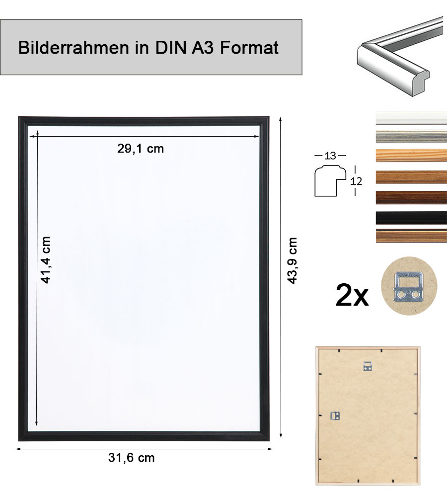 EKO Holz Bilderrahmen Foto Rahmen Holzrahmen Wanddeko Collage Poster S236 -