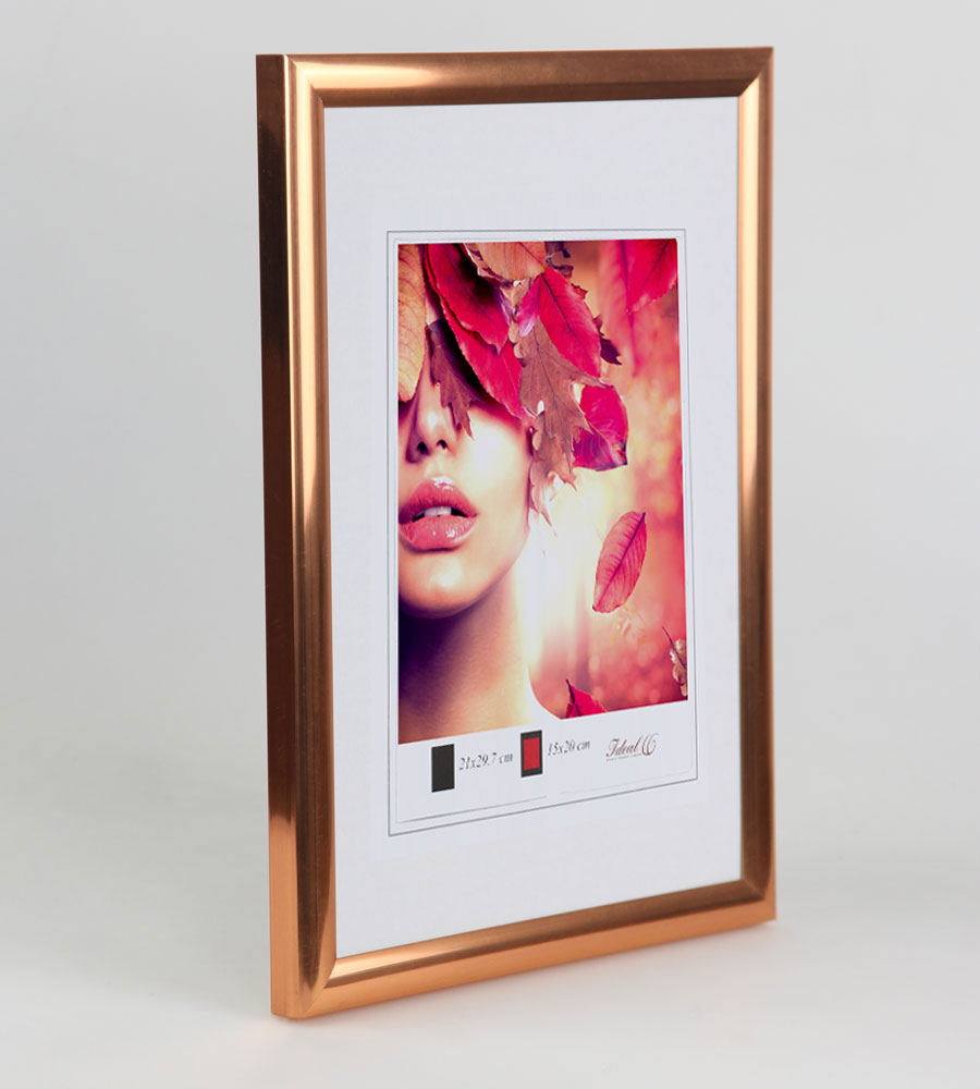 3er 5er Pack Art Line Kunststoff Bilderrahmen Wanddeko Collage Poster Fotorahmen Bildträger - Pack: 5er | Farbe: Rose Gold | Format: 40x50
