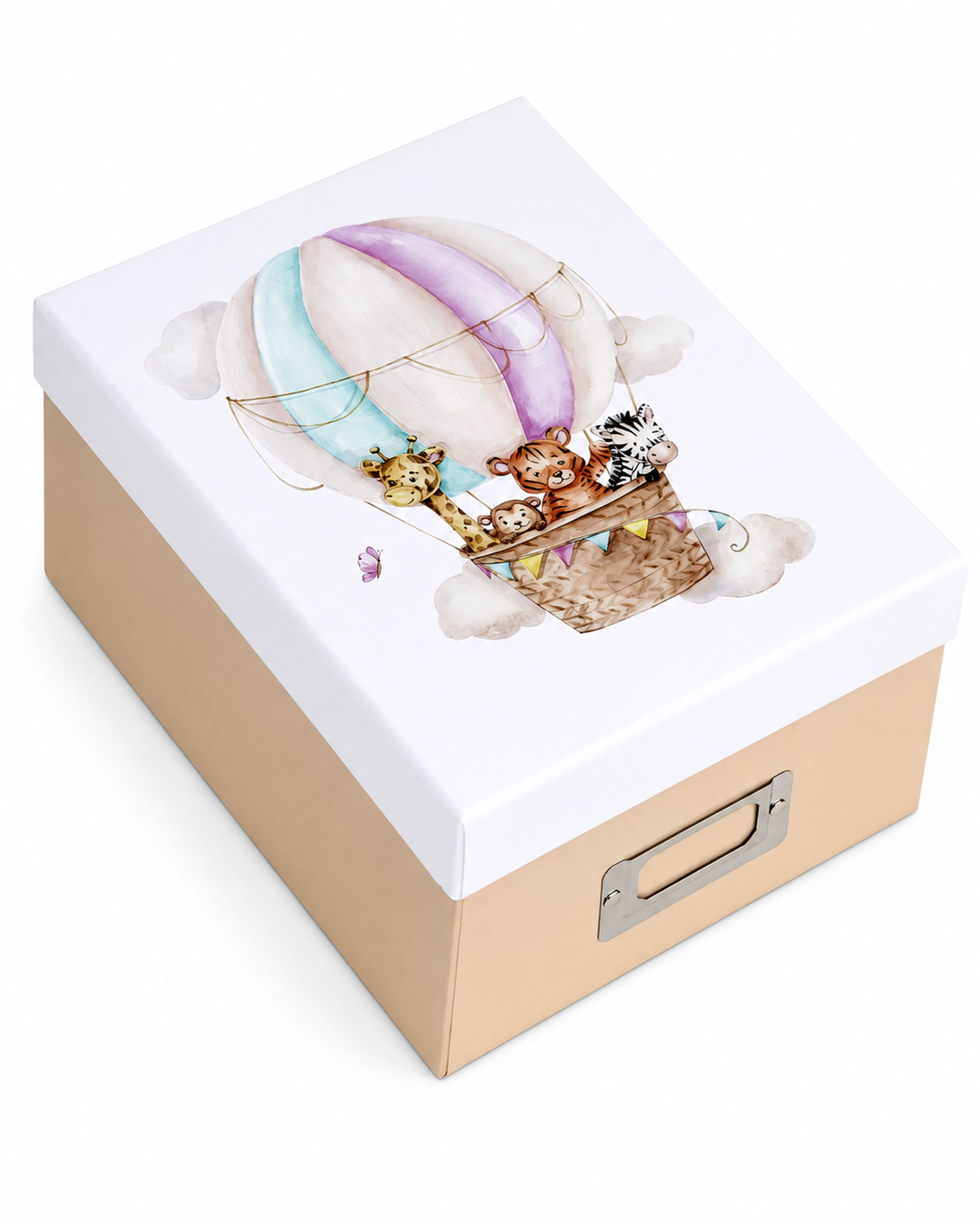My Friends Photo Box 700 Fotos in 10x15 cm Fotobox Baby Erinnerungsbox Kinder - Farbe: Zoo on Ballon