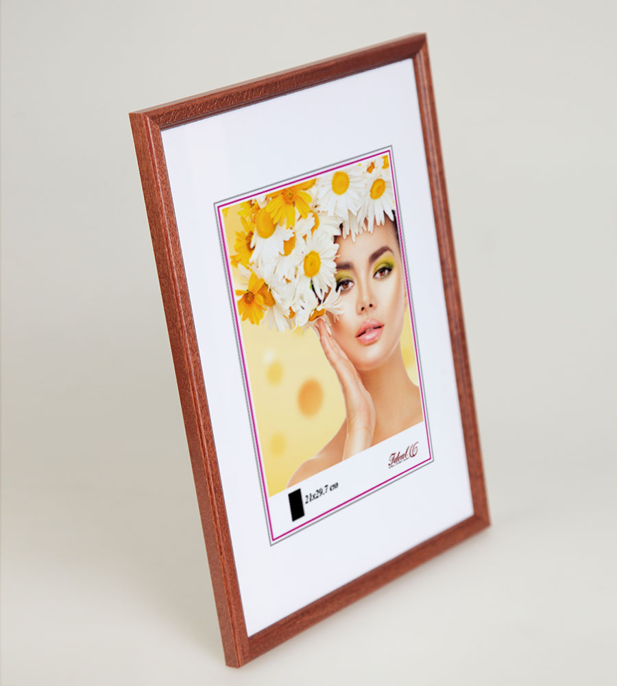 EKO Holz Bilderrahmen Foto Rahmen Holzrahmen Wanddeko Collage Poster S236 - Farbe: Braun | Format: 30x30