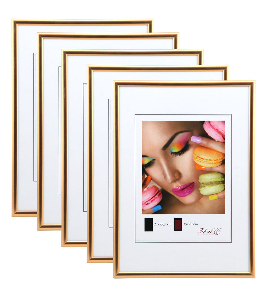 New Lifestyle Set Bilderrahmen Wanddeko Collage Poster Rahmen 2er 3er 5er Pack - Pack: 5er | Farbe: Kupfer | Format: 20x30