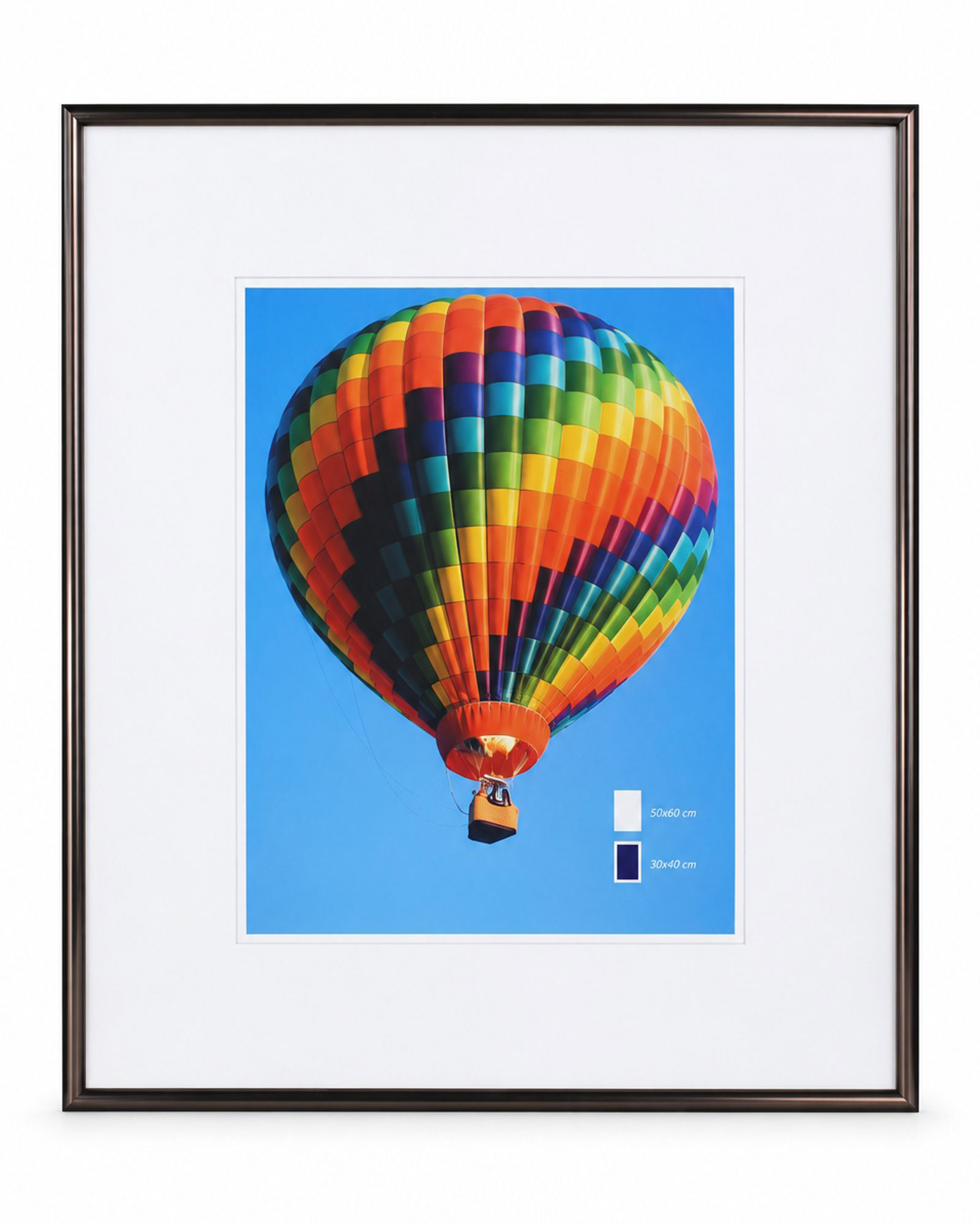 New Lifestyle Kunststoff Bilderrahmen Kunststoffrahmen Bildhalter Bildträger - Farbe: Antrazit | Format: 50x60