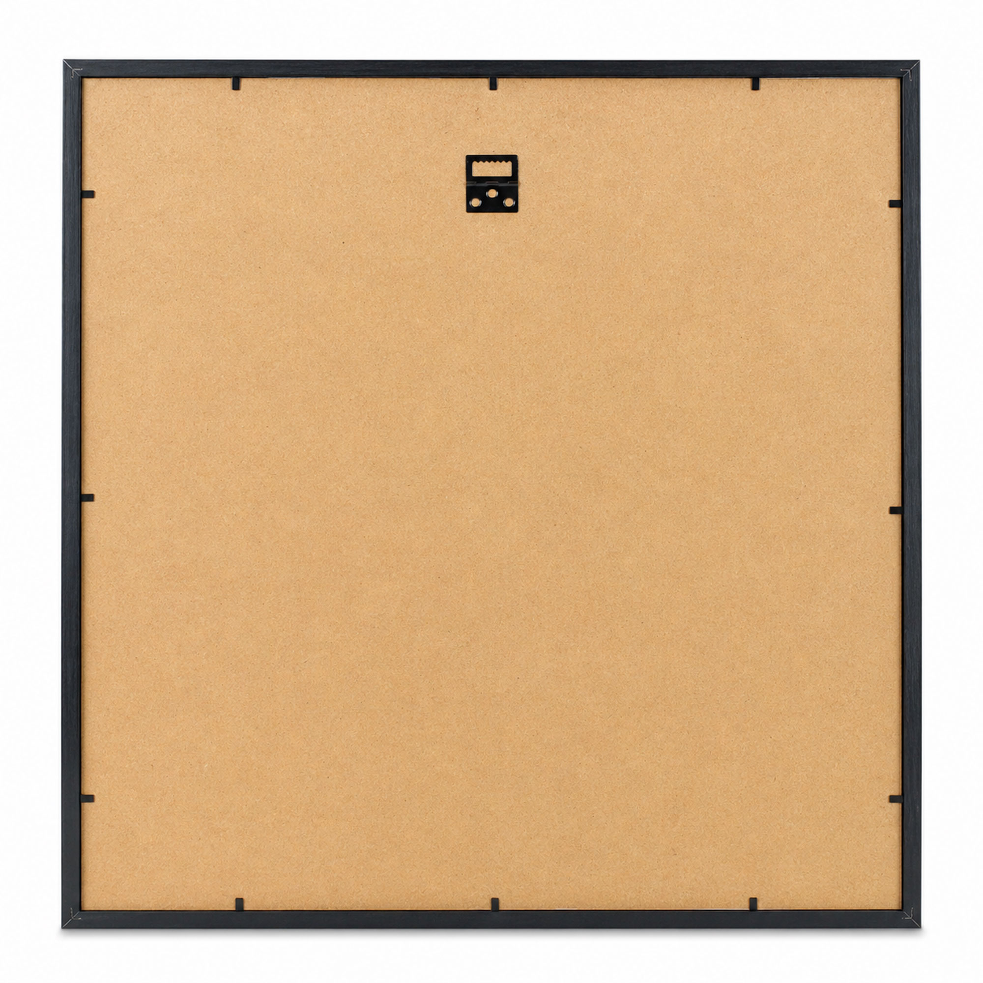 3D Objektrahmen Bilderrahmen mit Passepartout & gehärtetem Glas Holz MDF Rahmen Foto Poster - Farbe: Schwarz | Format: 50x50