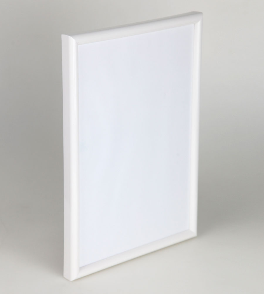 Classic Leichter Kunststoffbilderrahmen mit Acrylglas Schutz ohne Kompromisse BD - Farbe: Weiß | Format: 40x50