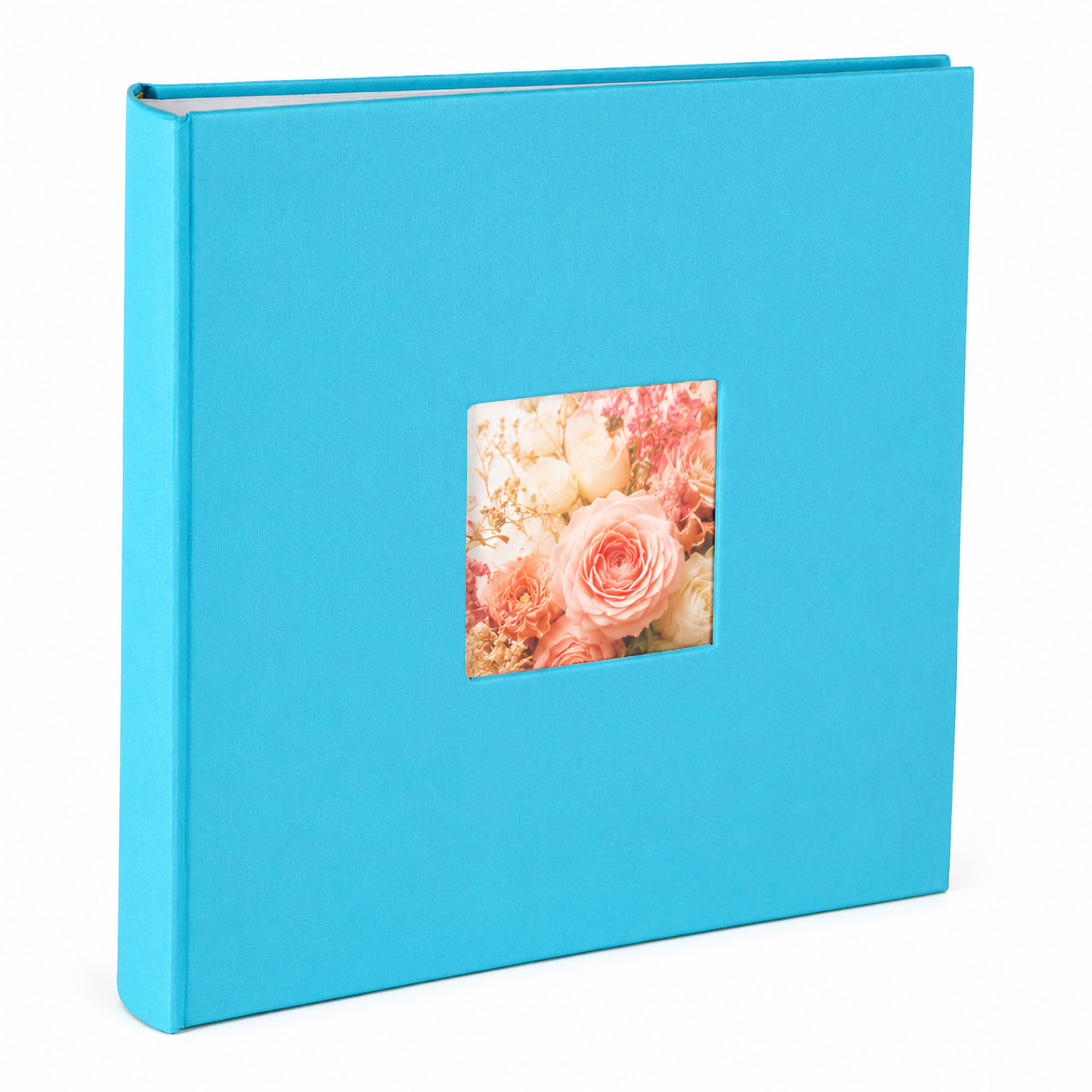 Flair Fotoalbum 30x30 cm 100 weiße Seiten Seiten Jumbo Buchalbum Fotobuch - Farbe: Türkis