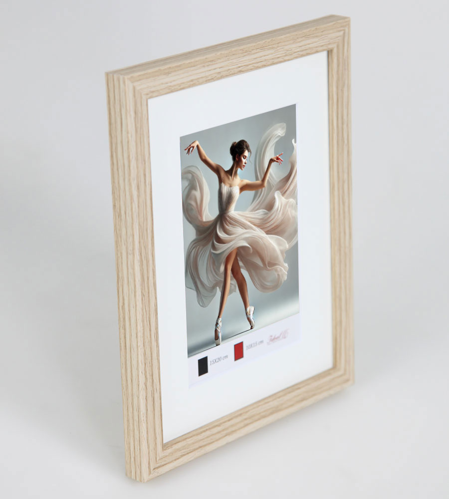 Holzbilderrahmen mit Passepartout Elegantes Design Foto Rahmen Collage Wanddeko HR-5 Poster -