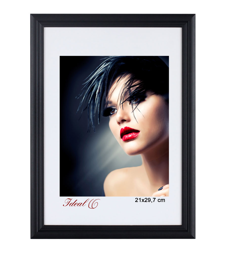 Artos Holz Bilderrahmen Acrylglas Plexi Lifestyle Foto Rahmen Collage Wanddeko Poster - Farbe: Schwarz | Format: 21x29,7 DIN A4