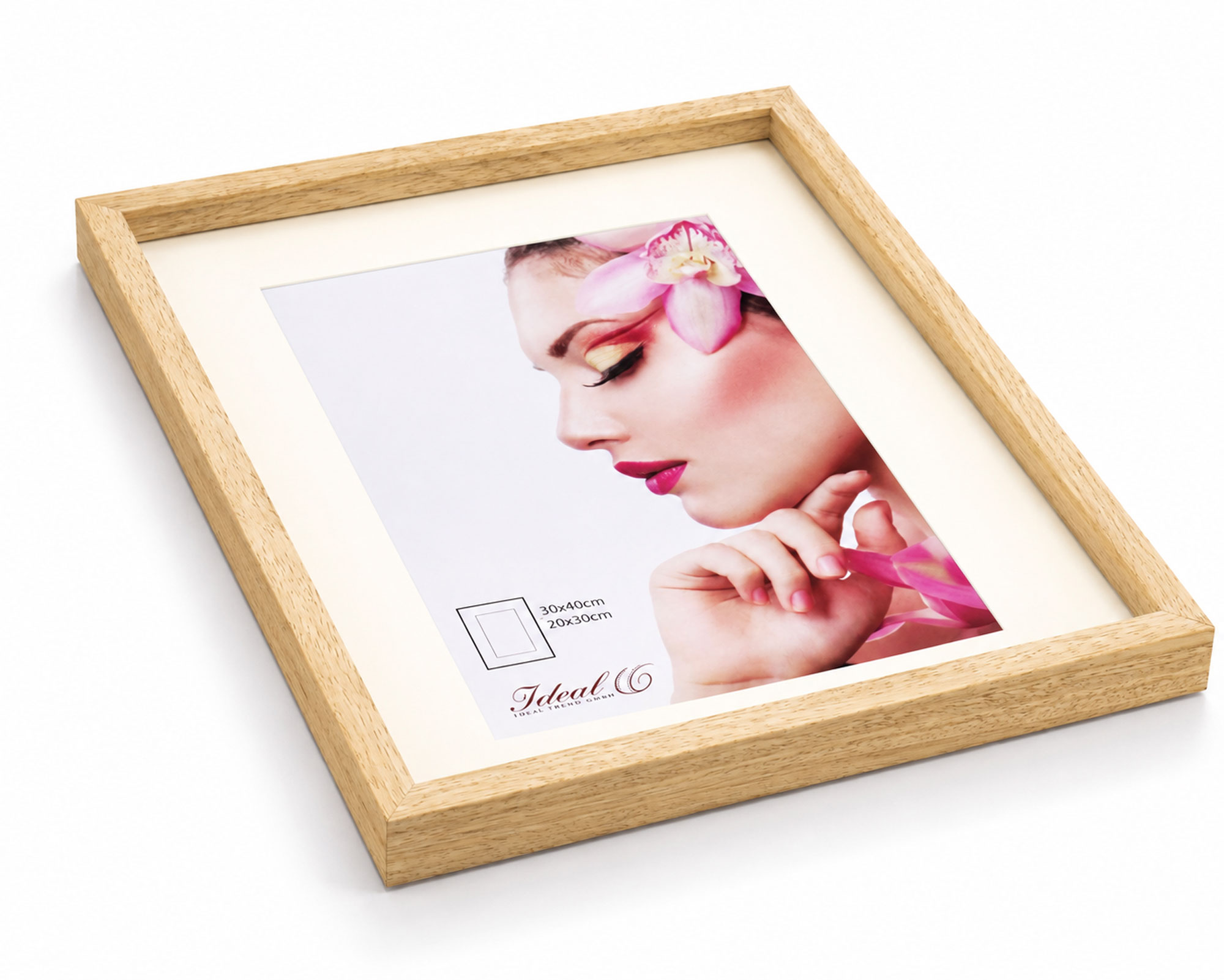 3D Objektrahmen Holz Bilderrahmen Wanddeko Collage Poster Shirt Trikot Rahmen HR - Farbe: Natur | Format: 30x40