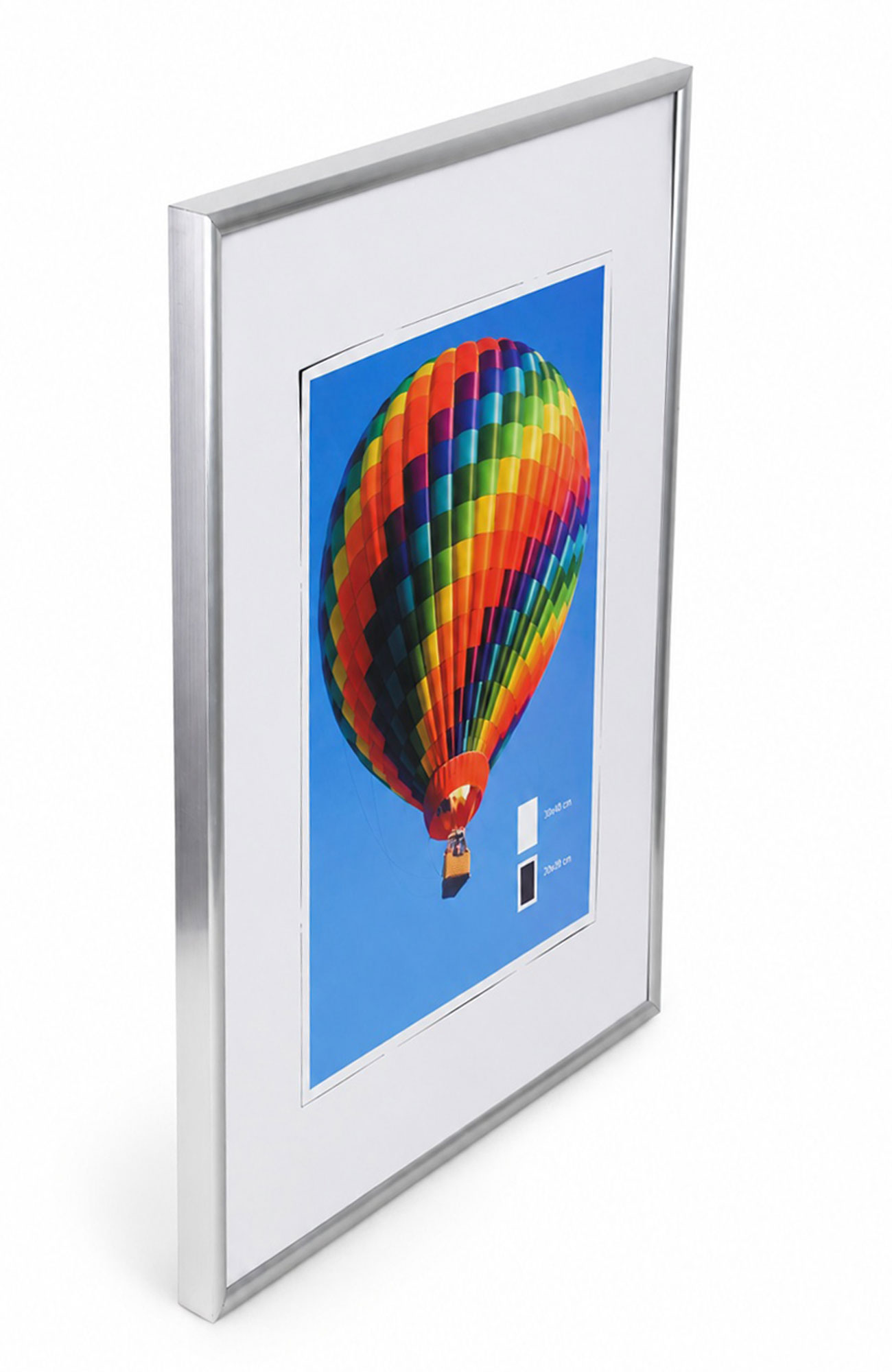 New Lifestyle Kunststoff Bilderrahmen Kunststoffrahmen Bildhalter Bildträger - Farbe: Silber | Format: 30x40