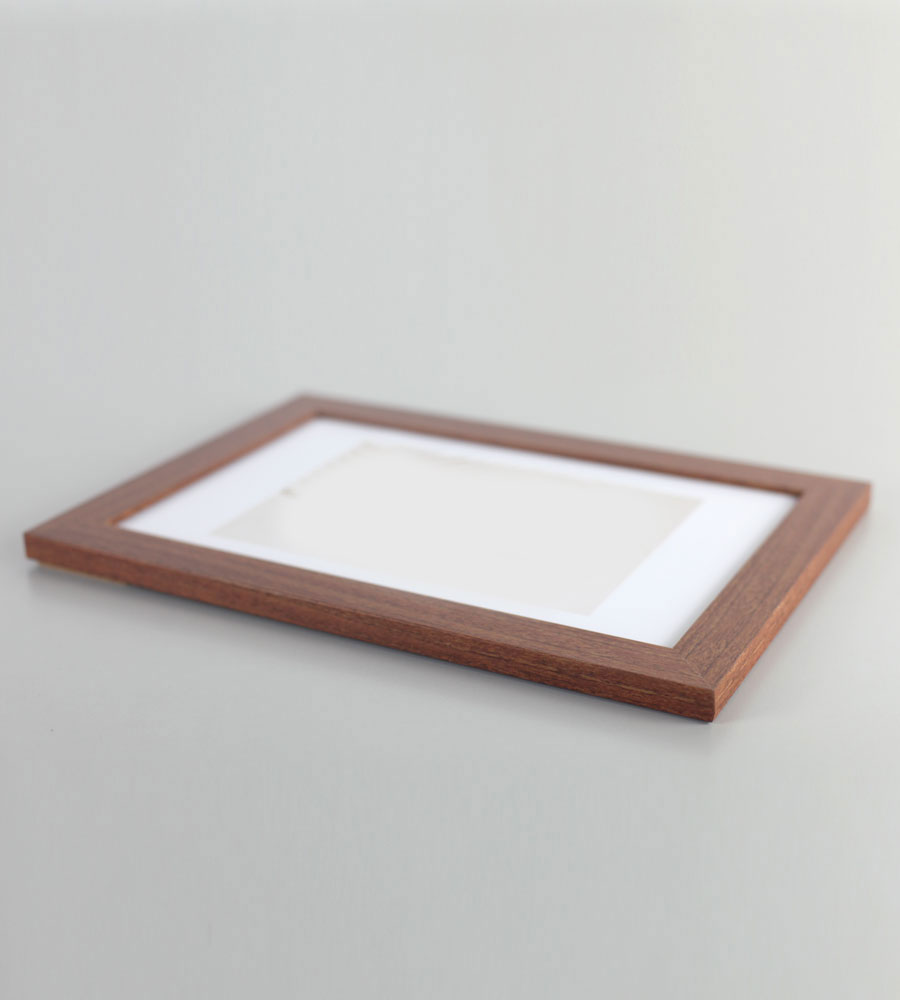 Bilderrahmen Holz Rahmen Plexi Acryl Collage Wanddeko Poster quadratisch S215 - Farbe: Braun | Format: 20x20