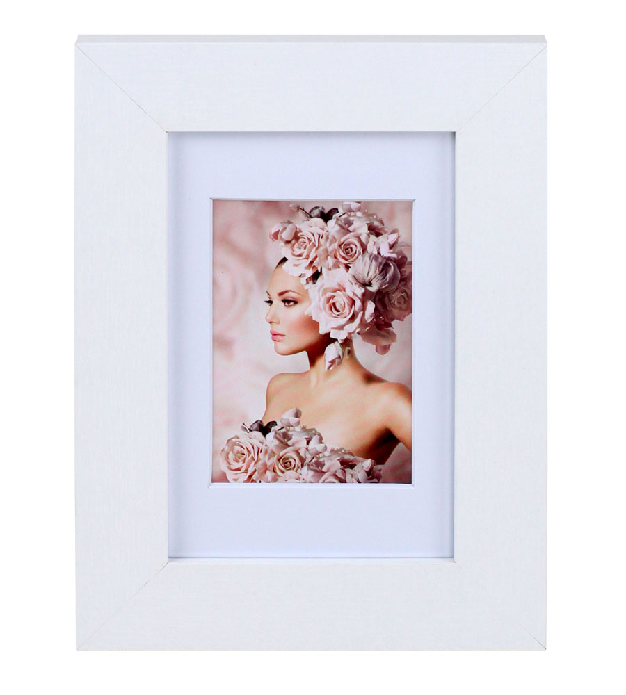 Pack Set Holz Bilderrahmen Foto Plexi Rahmen Acryl Collage Wanddeko Poster S215 - Farbe: Weiß | Format: 10x15 | Pack: 3