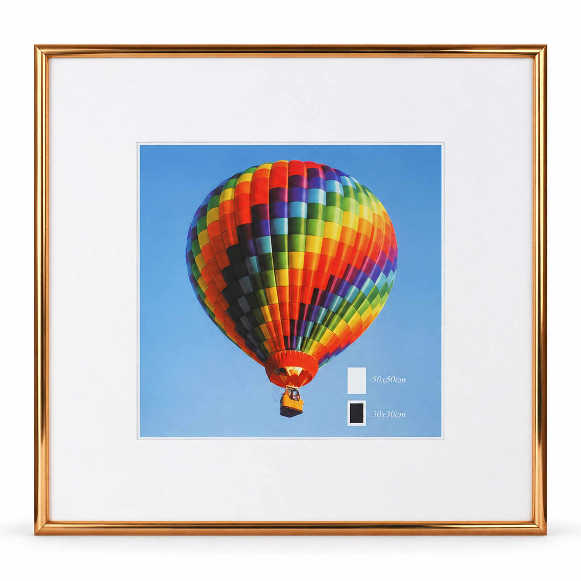 New Lifestyle Kunststoff Bilderrahmen Kunststoffrahmen Bildhalter Bildträger - Farbe: Bronze | Format: 50x50