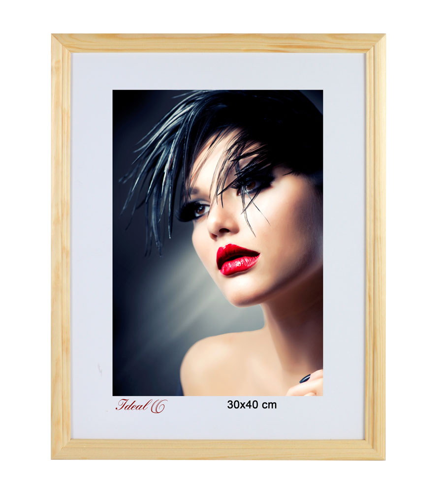 Artos Holz Bilderrahmen Acrylglas Plexi Lifestyle Foto Rahmen Collage Wanddeko Poster - Farbe: Natur | Format: 30x40