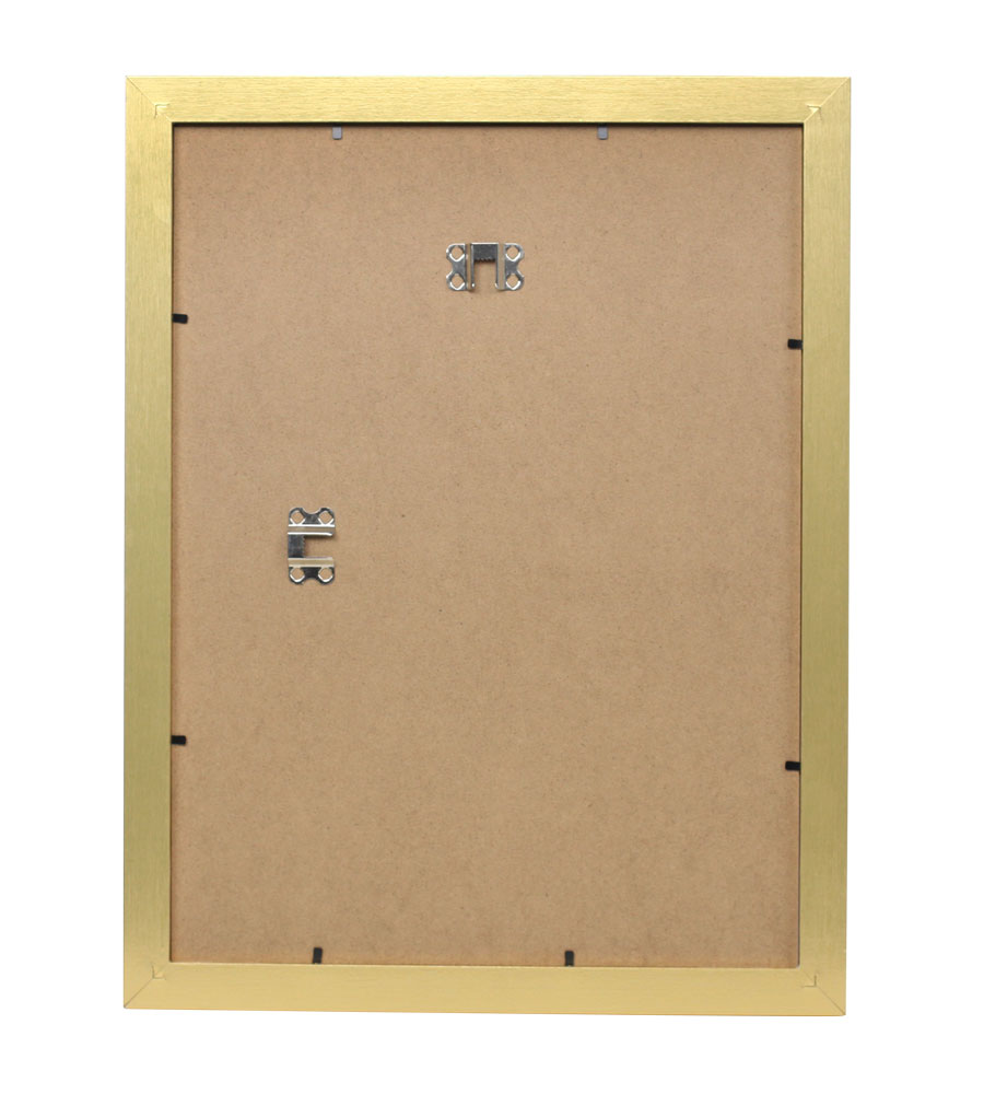 Bilderrahmen Holz Rahmen Plexi Acryl Collage Wanddeko Poster quadratisch S215 - Farbe: Gold | Format: 30x40