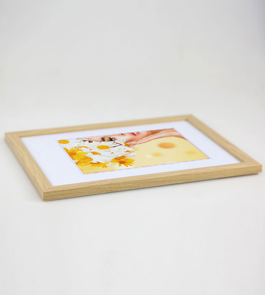 Kunststoffrahmen mit Klarglas Bilderrahmen PS-1 Frame Foto Collage Portraitrahmen Glasscheibe - Farbe: Natur | Format: 15x20