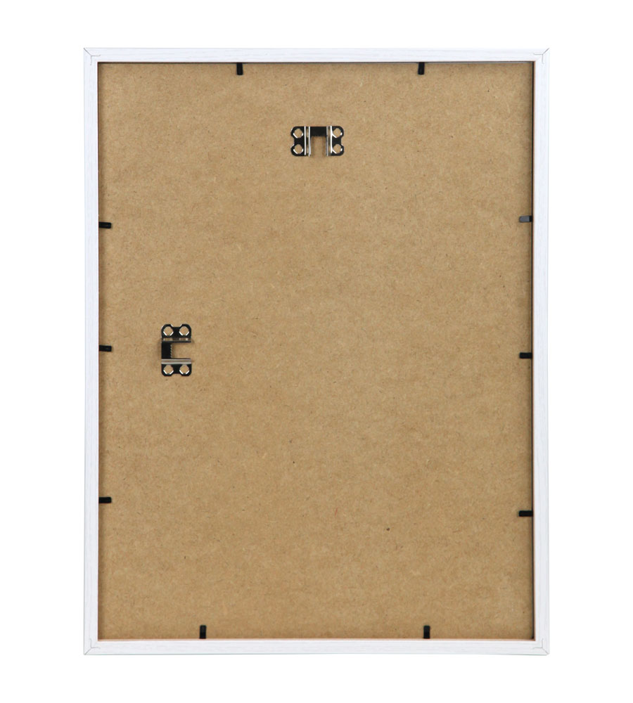 Holzbilderrahmen mit Passepartout Elegantes Design Foto Rahmen Collage Wanddeko HR-5 Poster - Farbe: Weiß | Format: 30x40