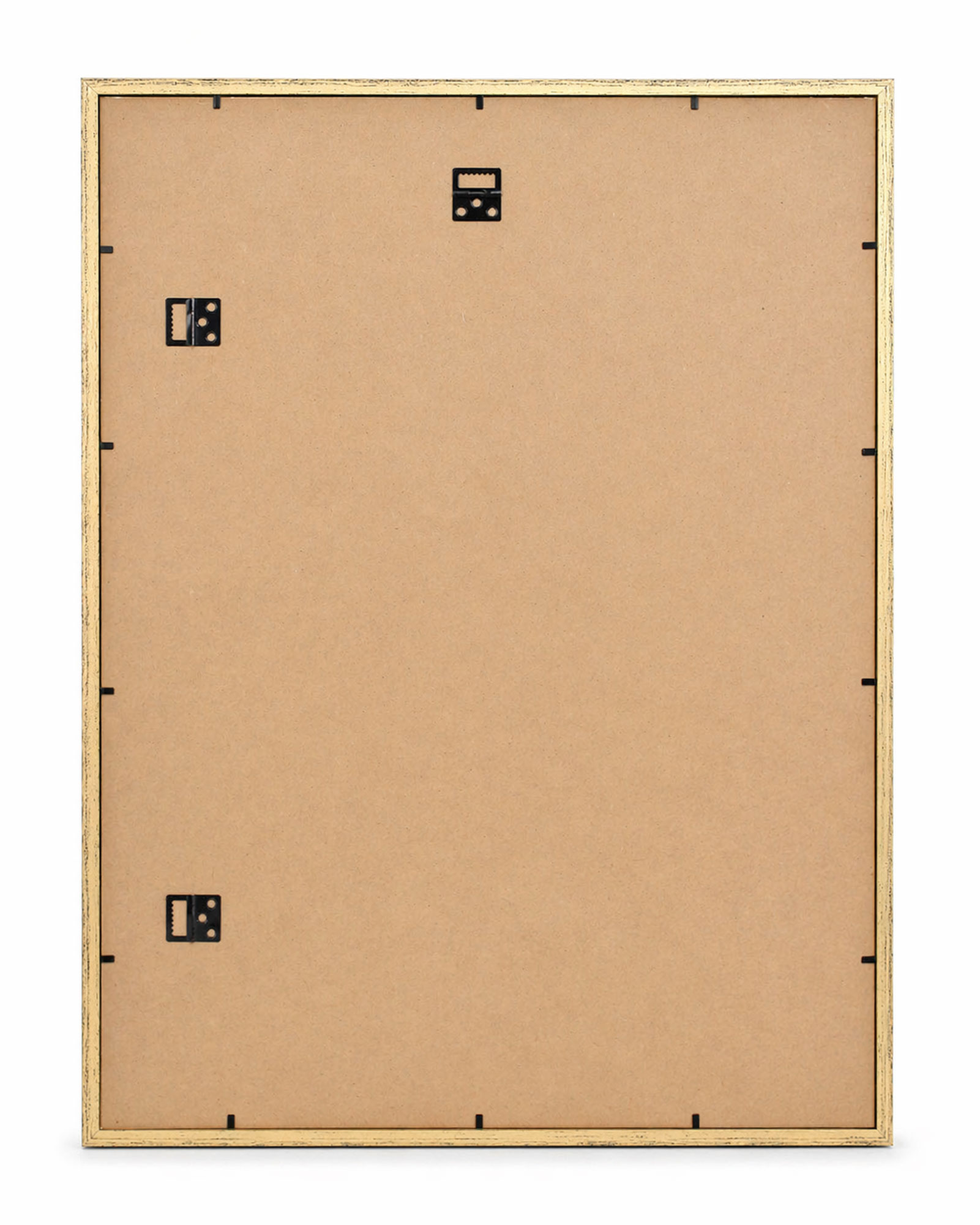 3D Objektrahmen Bilderrahmen mit Passepartout & gehärtetem Glas Holz MDF Rahmen Foto Poster - Farbe: Gold-Antik | Format: 50x70