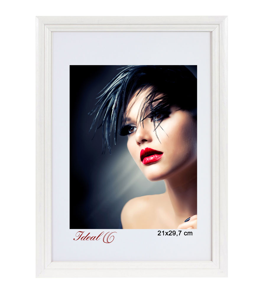 Artos Holz Bilderrahmen Acrylglas Plexi Lifestyle Foto Rahmen Collage Wanddeko Poster - Farbe: Weiß | Format: 50x70