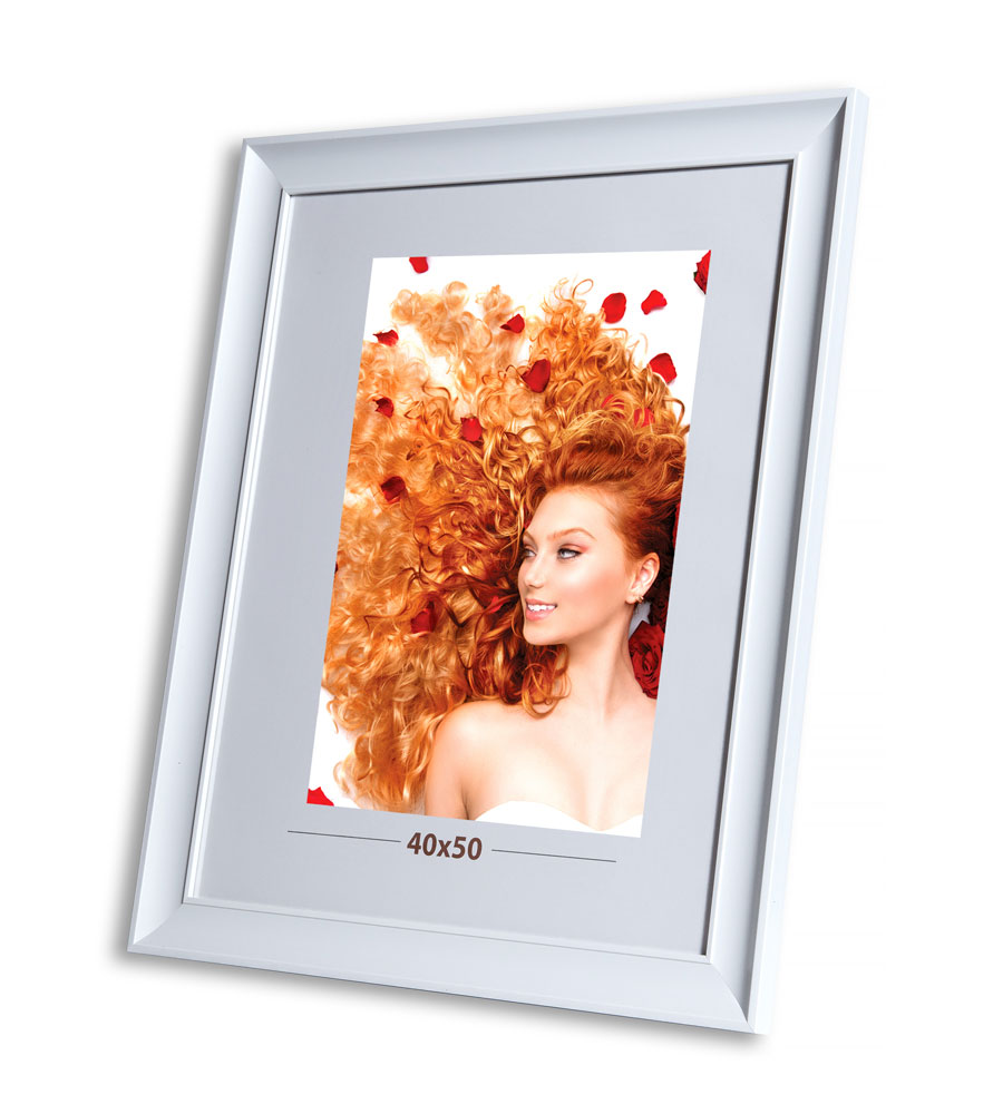 Bilderrahmen Lifestyle Foto Rahmen Collage quadratisch Wanddeko Poster 40D - Farbe: Weiss | Format: 40x50
