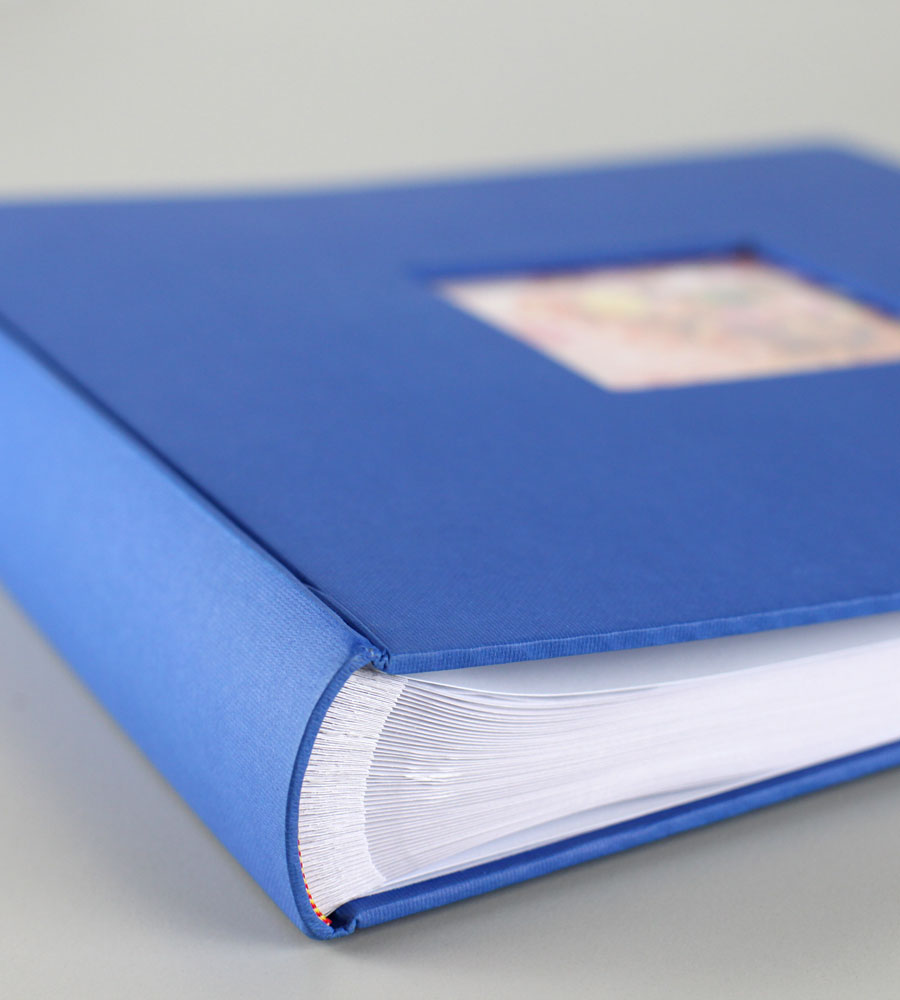 Flair Fotoalbum 30x30 cm 100 weiße Seiten Seiten Jumbo Buchalbum Fotobuch - Farbe: Blau