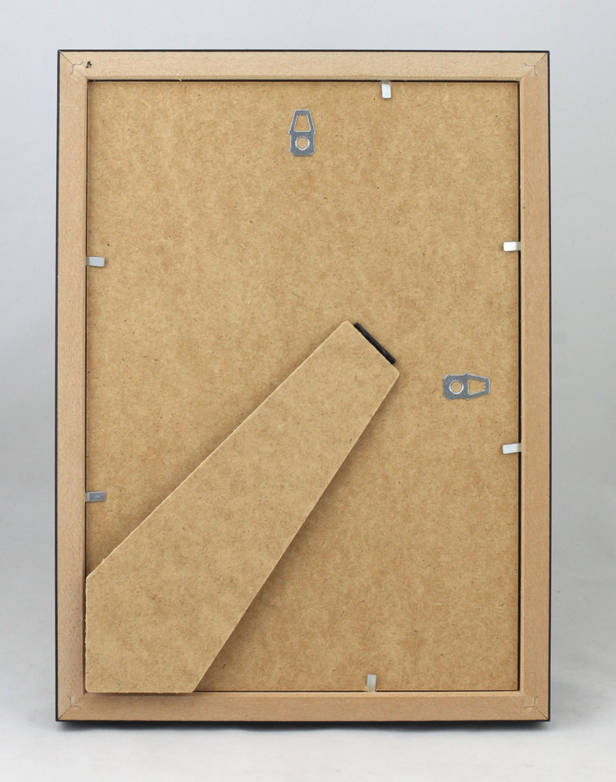 3D Objektrahmen Bilderrahmen mit Passepartout & gehärtetem Glas Holz MDF Rahmen Foto Poster - Farbe: Schwarz | Format: 21x29,7